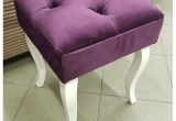 Pufas DZ14 35x35 su baltom medinėm kojom Violetinis